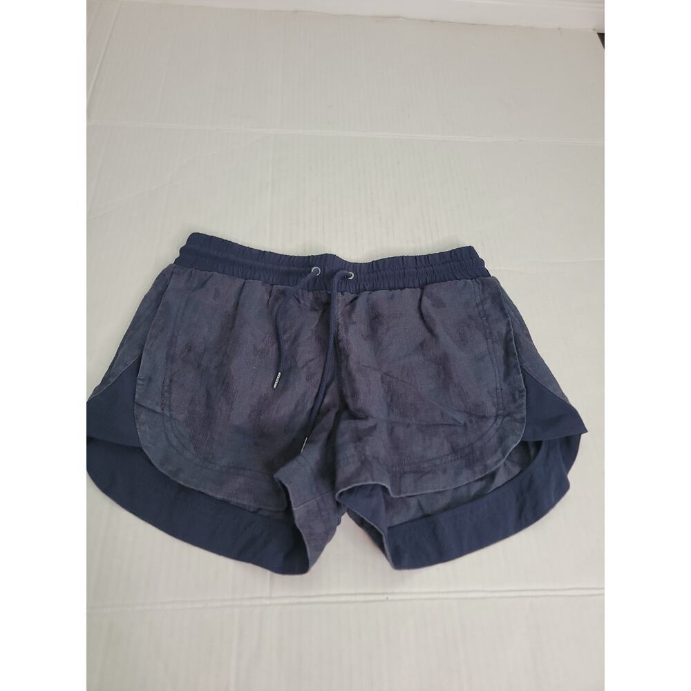 Athleta Shorts Womens Sz 4 Beachside Bali Navy Linen Beachy 211109